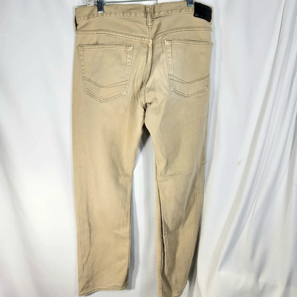 Bullhead Rincon Slim Straight Tan Five Pocket 100% Cotton Jeans Size 34 x 32